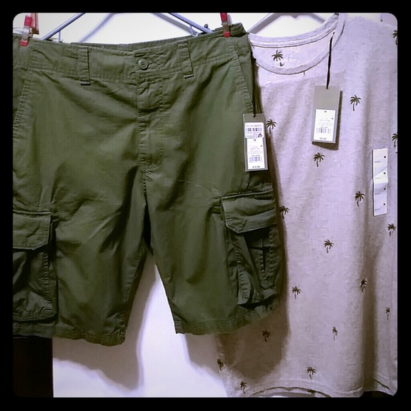Cargo shorts + T shirt Set goodfellow & co. NWT. - Picture 1 of 8